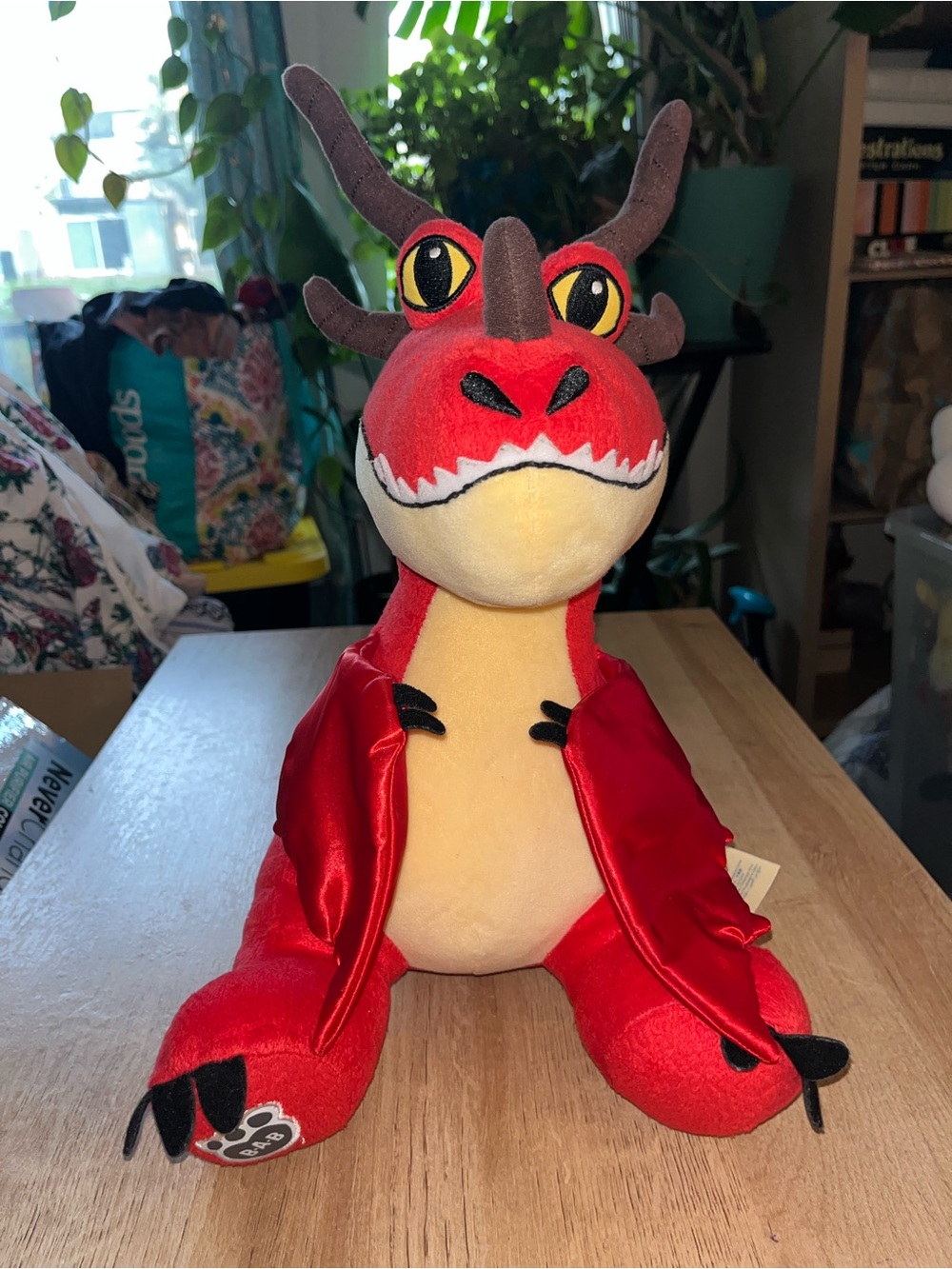 Build-A-Bear Red and Cream Dragon Plush
